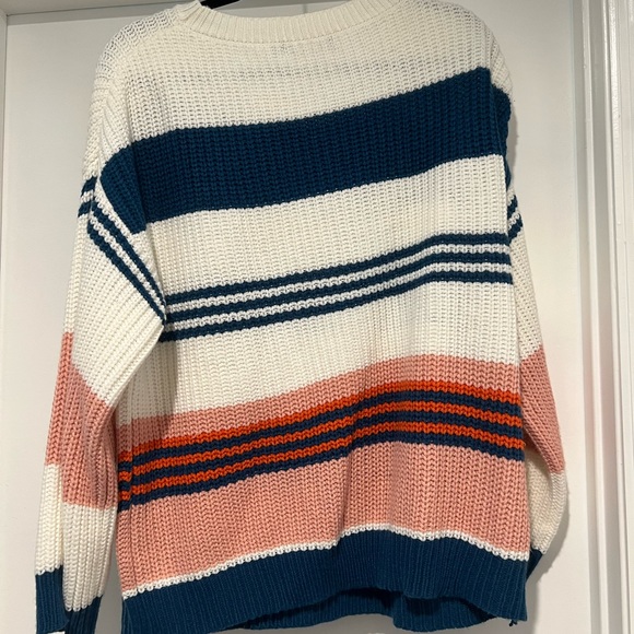 ZESICA Crew Neck Color Block Casual Loose Oversized Knitted Sweater XL Fall - Picture 5 of 7